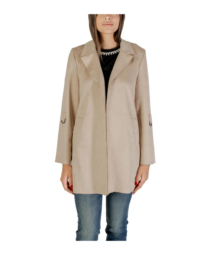 

Бежевый пиджак без застежек с карманами Only, бежевый