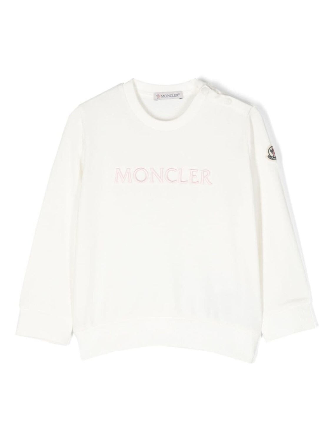 

Moncler Enfant толстовка с вышитым логотипом, белый
