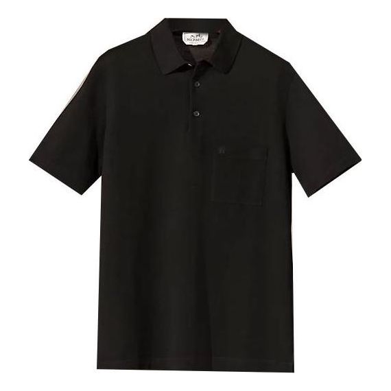 Поло Hermes SS23, цвет «черный»