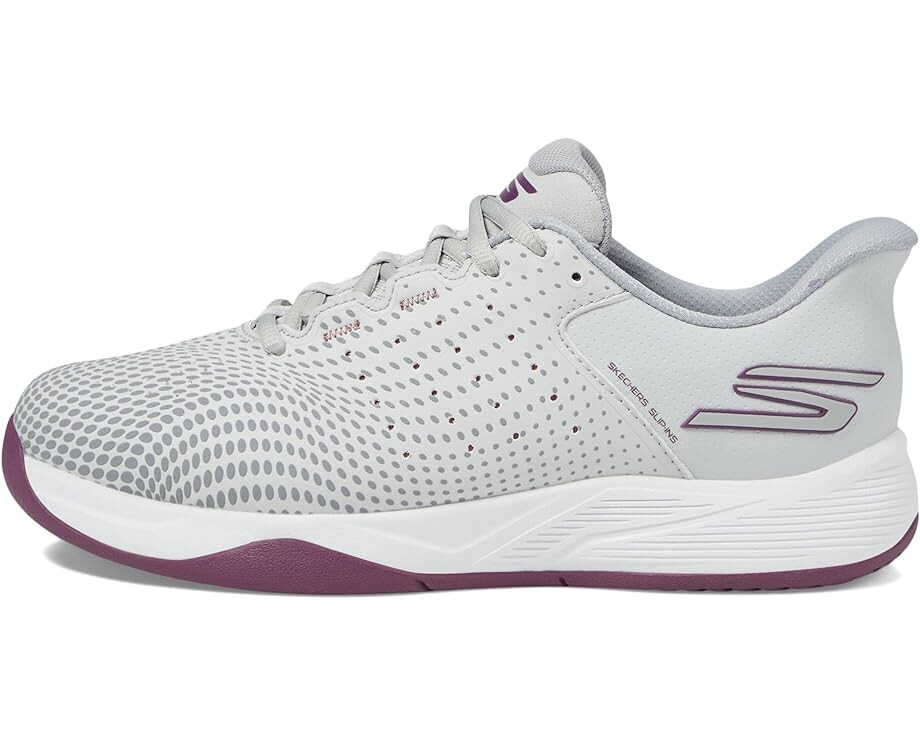 Кроссовки SKECHERS Skechers Pickleball Slip-ins Relaxed Fit: Viper Court Reload, цвет Grey/Purple — фото 4