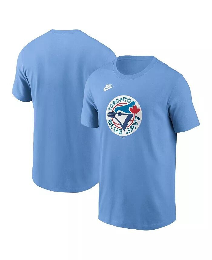 

Мужская футболка цвета Powder Blue Toronto Blue Jays Cooperstown Collection с логотипом команды Nike
