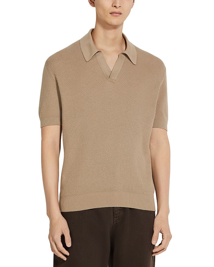 

Премиальная поло ZEGNA, коричневый/бежевый