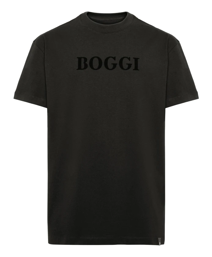 

Футболка из хлопкового трикотажа Boggi Milano, черный