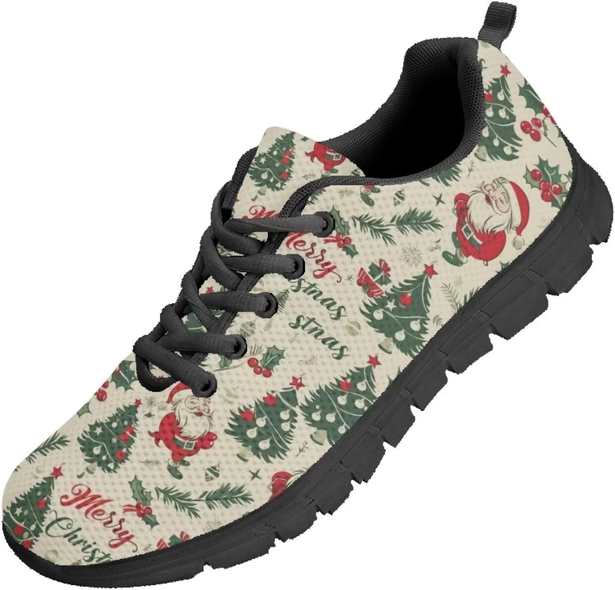 

Мужские кроссовки Funnydude Funny Print для прогулок, осенние, дышащие, с сеткой, легкие и удобные, Merry Christmas