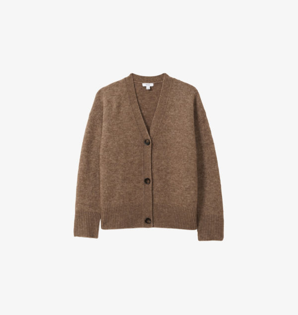 

Кардиган Robyn из шерсти альпака с начесом Reiss, цвет mink