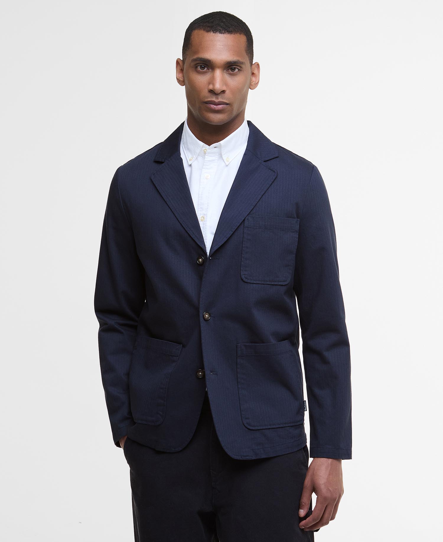 

Верхняя рубашка Barbour Bayview Herringbone, темно-синий