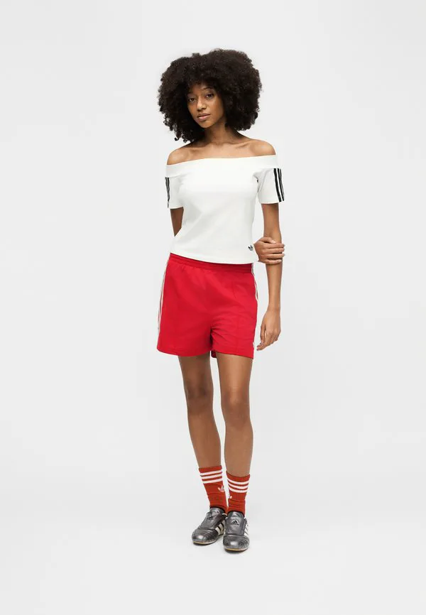 Шорты «жар-птица» Adidas Originals, Better Scarlet/White — фото 3