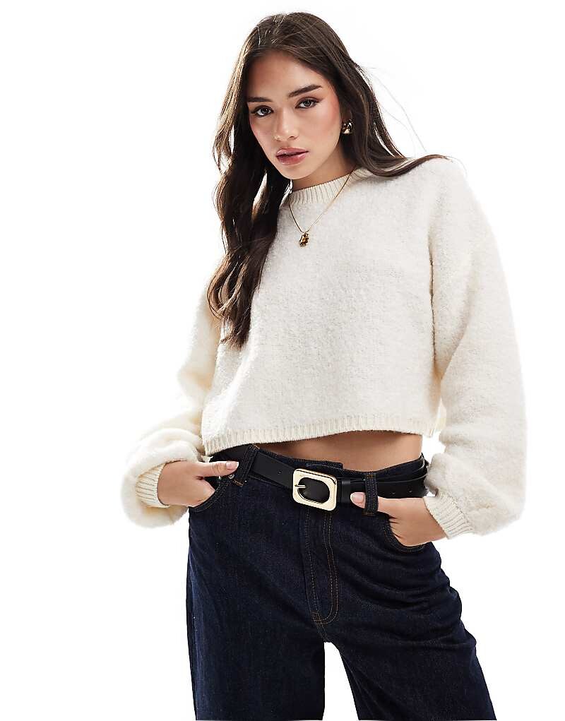 

ASOS DESIGN – Свитер кремового цвета с высоким воротником >9