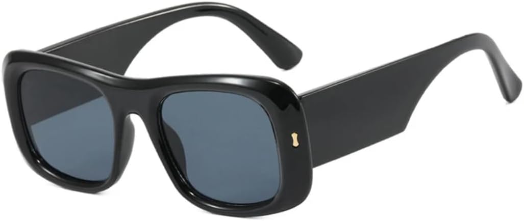 

Популярные модные женские солнцезащитные очки конфетных цветов, ретро-очки с заклепками, мужские модные очки с широкими дужками, градиентные очки с защитой от УФ-излучения UV400 UUPTTPL, Black Grey