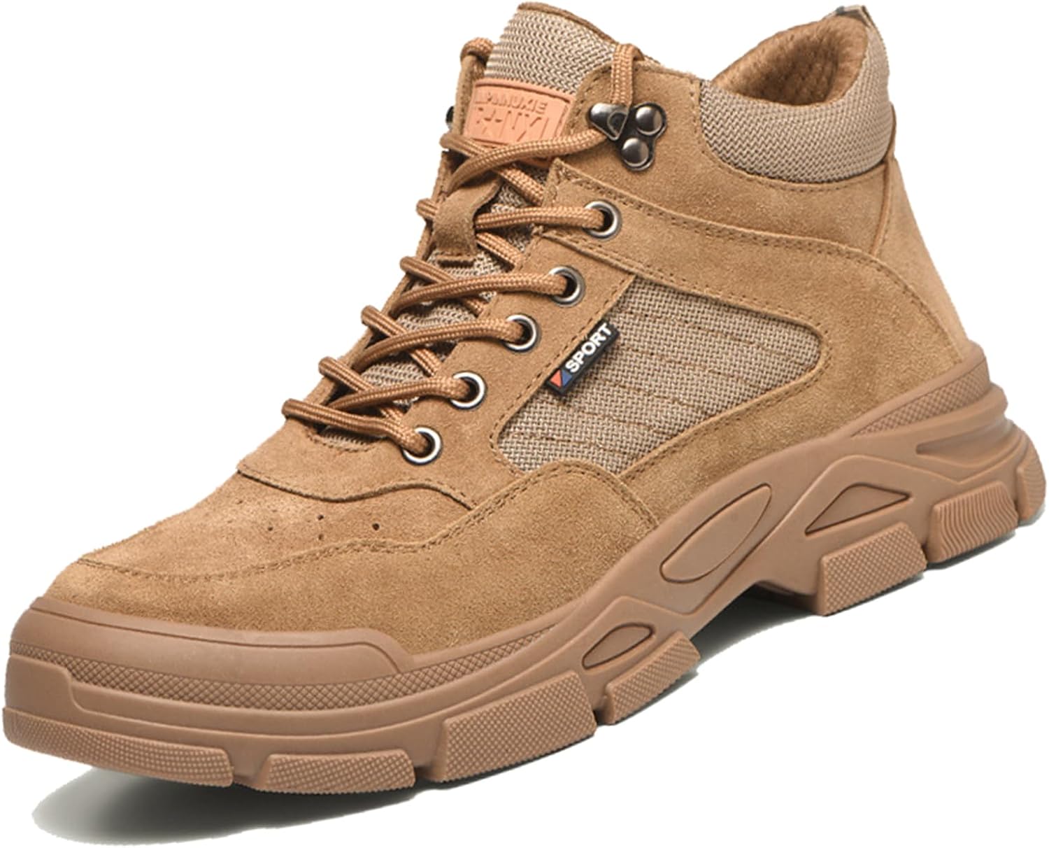 

Кроссовки с металлическим носком для мужчин и женщин, защитная обувь, легкие ботинки, противоскользящие промышленные защитные композитные ботинки Auxdiq, хаки