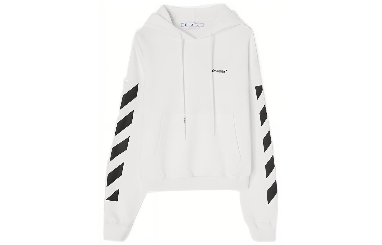 

Толстовка большого размера с диагональным принтом Helvetica Off-White, белый