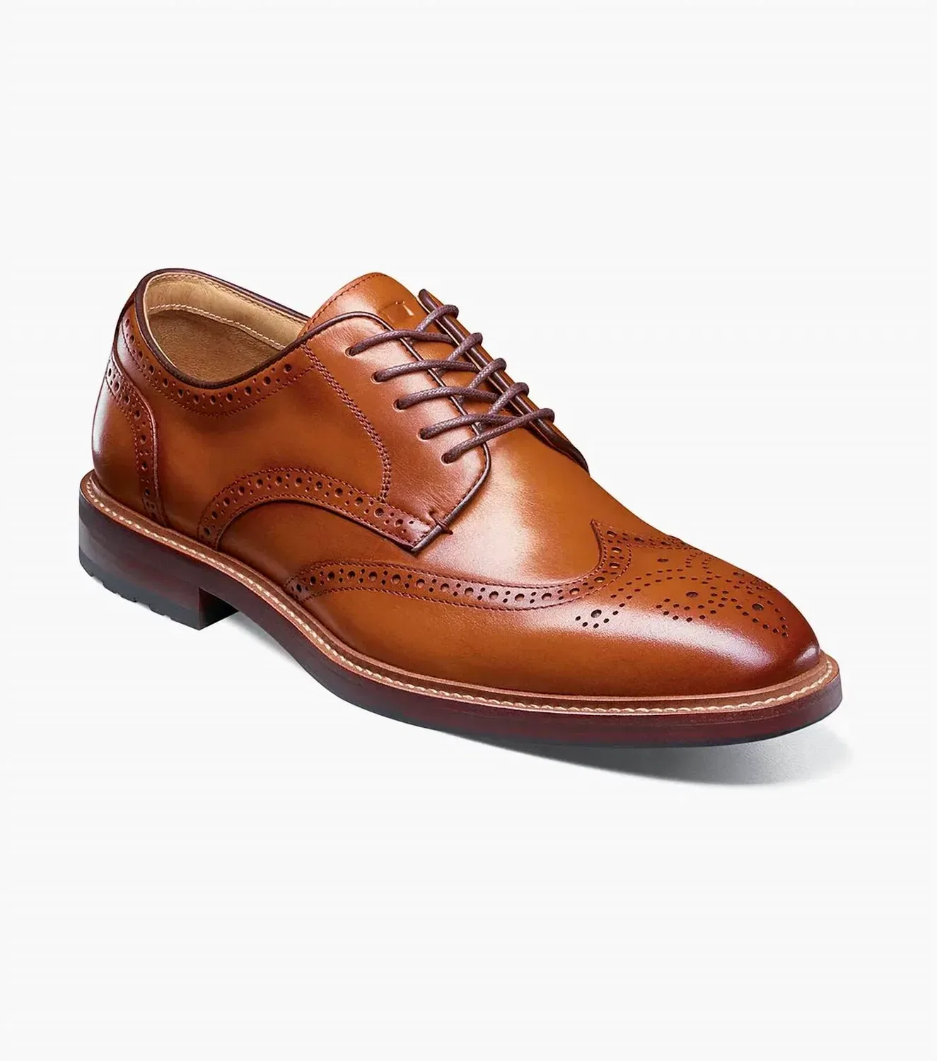 Florsheim Мужские оксфордские туфли Anthem Wingtip в цвете Saddle Tan