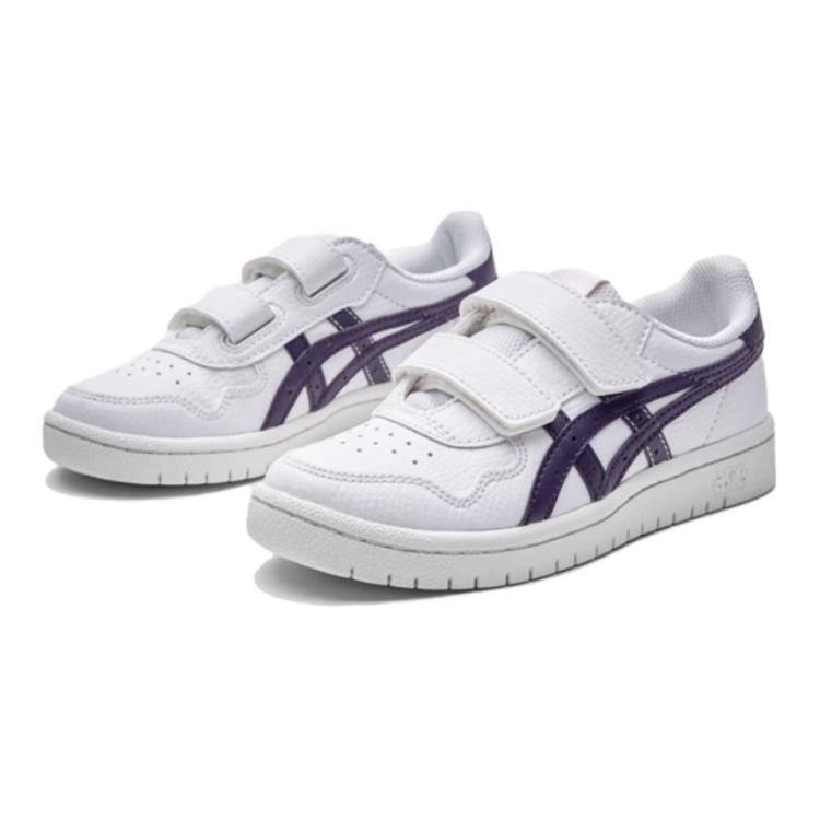 Низкие детские скейтерские кроссовки Japan S бело-фиолетовые Kids' Asics — фото 2