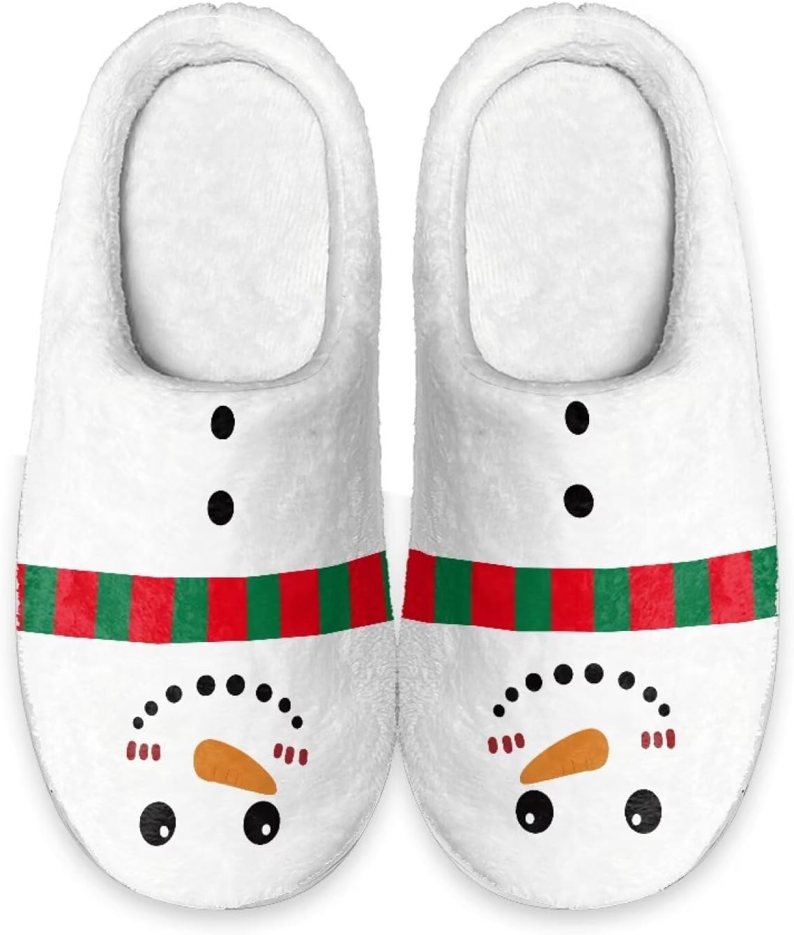 

Мужские и женские нескользящие тапочки, теплые мягкие уютные тапочки из фланели, домашняя обувь для спальни и улицы, размеры 2-12 Zcfygdx, Creative Snowman Emoji Print