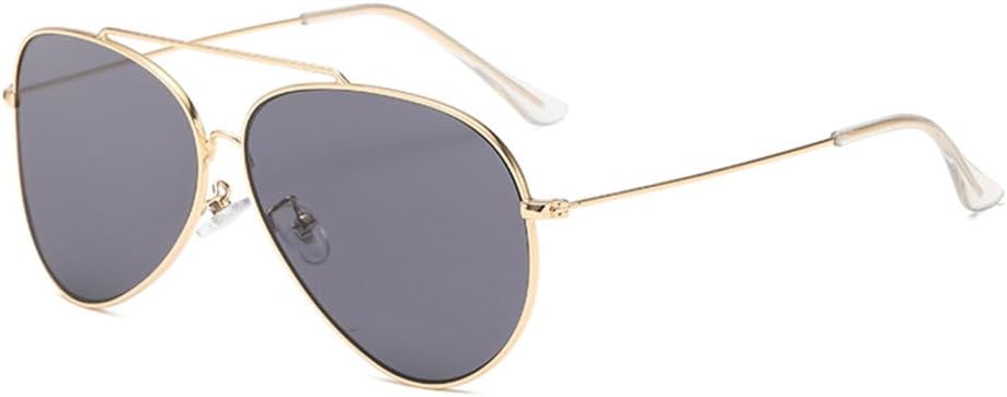 

Очки LVTFCO с вогнутой металлической оправой, модные солнцезащитные очки для мужчин и женщин, очки для вождения с защитой от УФ-излучения, очки с двойной оправой, Gold Grey