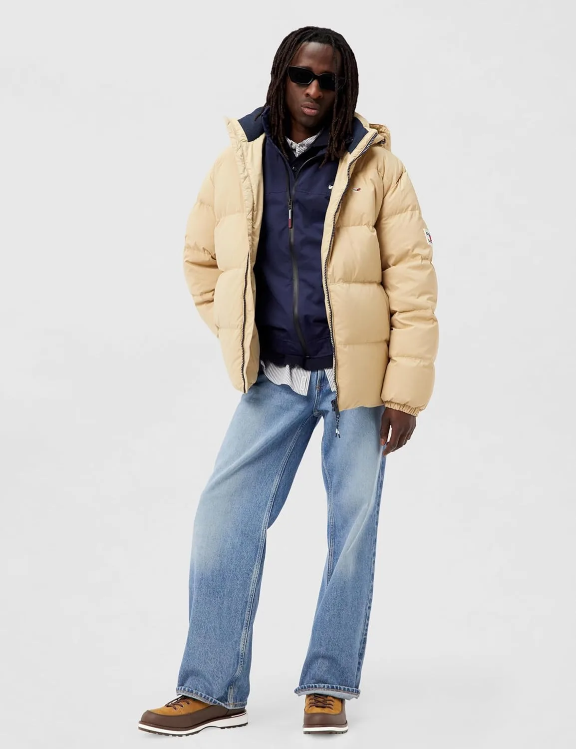 Мужские деловые ботинки Tommy Hilfiger изготовлены из кожи и предназначены для активной ходьбы, коричневый/хаки — фото 3