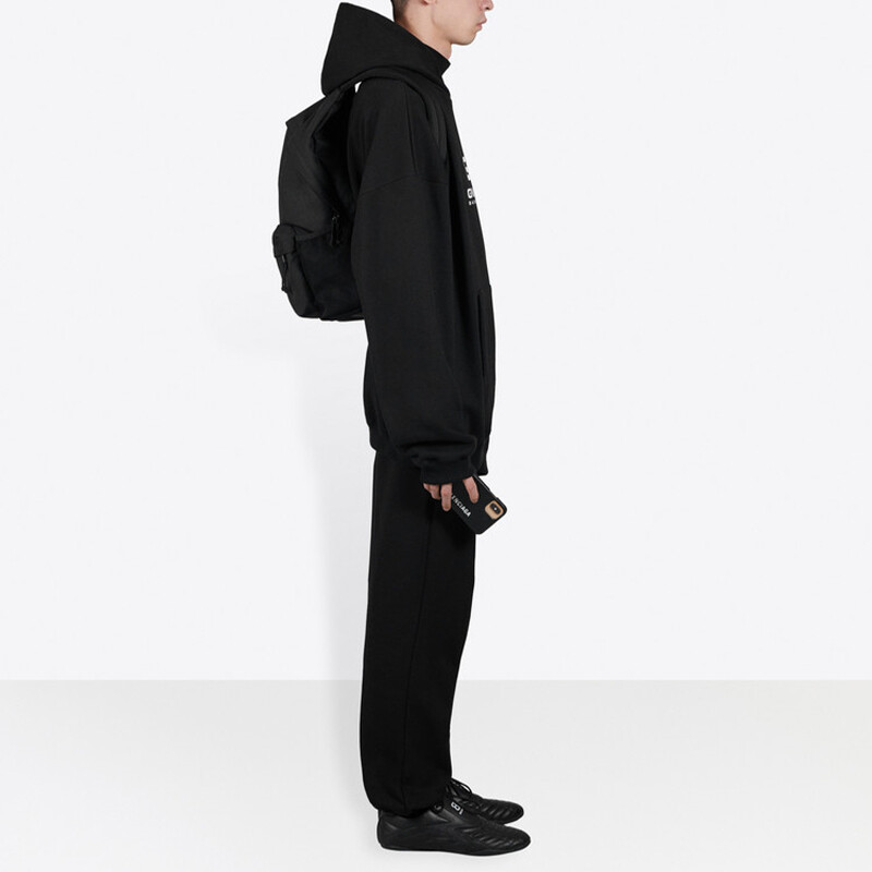 Штаны спортивные Balenciaga Men с логотипом, черный — фото 3