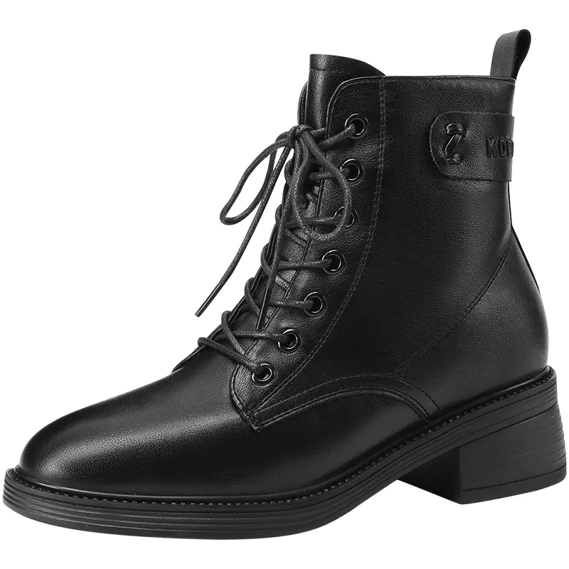 Mulinsen Женские черные ботинки на каблуке 4,5 см, цвет Black