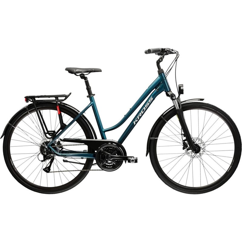 

Женский велосипед Kross Trans 4.0 Lady, бирюзовый/серый