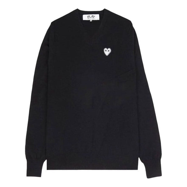 

Свитер v-neck pullover white emblem 'black' Comme Des Garcons Play, черный