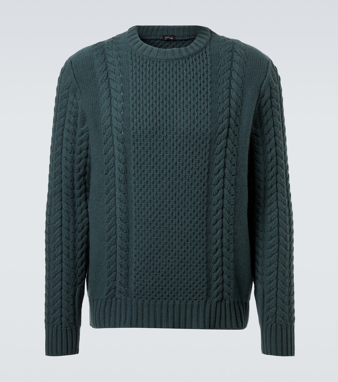 

Кашемировый свитер с рельефной вязкой Kiton, Pine Green