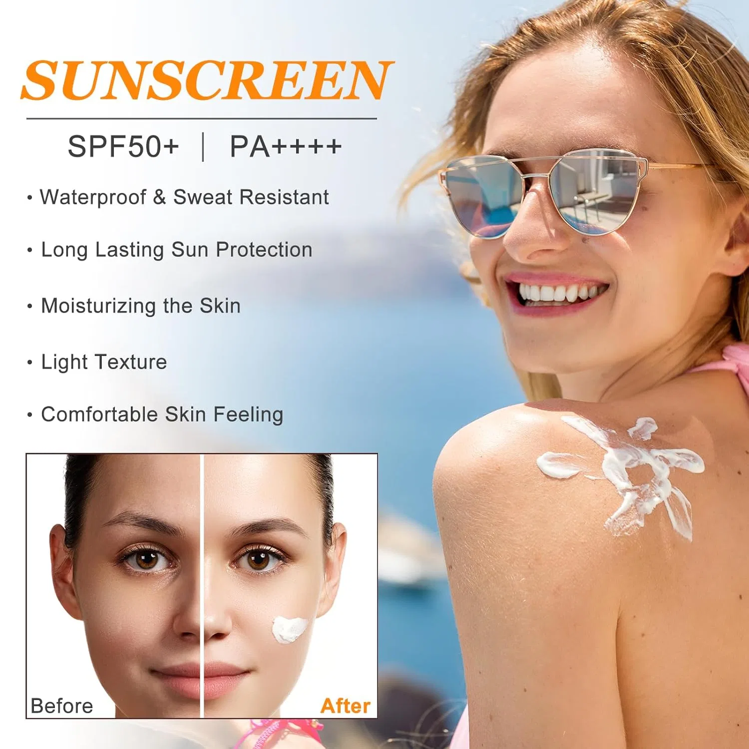 Солнцезащитный крем для лица и тела с пробиотиками и рисом SPF 50 Boloshine — фото 4