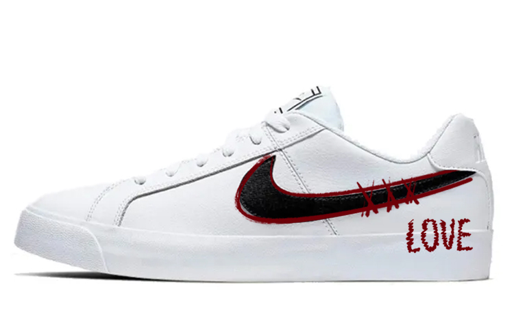 

Кроссовки Nike Court Royale Skateboarding Shoes Unisex Low-top White/black, черный