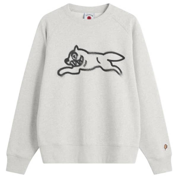 

Толстовка с изображением бегущей собаки, покрашенной аэрозольной краской Icecream, heather серый