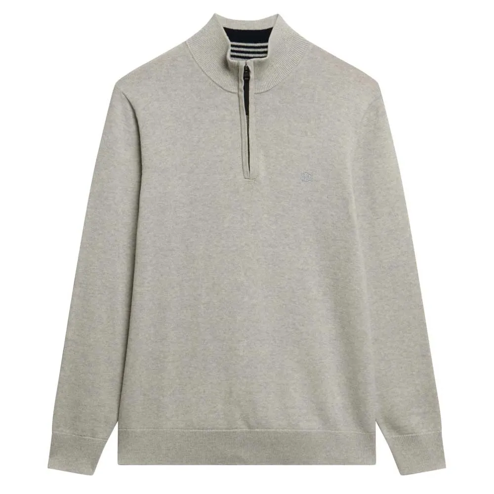 

Свитер Superdry Essentials half zip, серый
