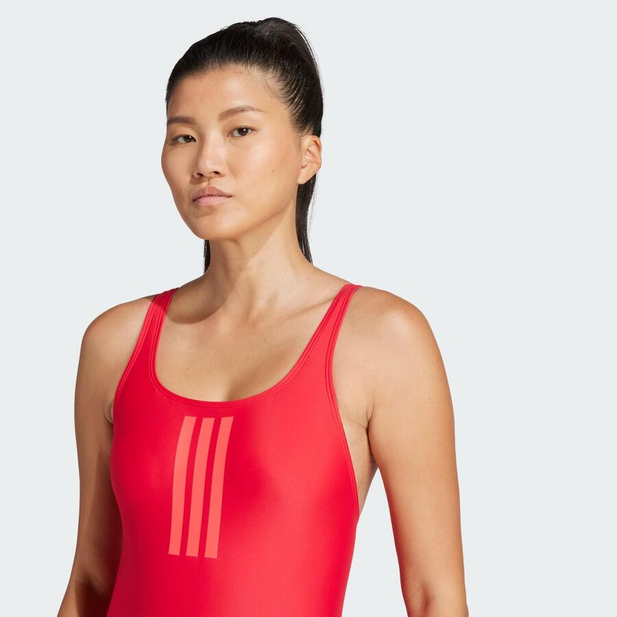 ADIDAS Купальник с тремя полосками и V-образным вырезом на спине — фото 4