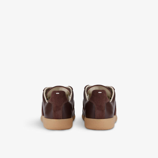 Низкие кроссовки из натуральной кожи Maison Margiela, коричневый — фото 4