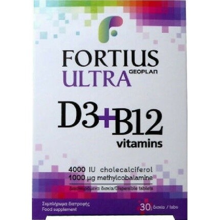 

Витамины Ultra D3 B12 4000 МЕ - 30 таблеток Fortius