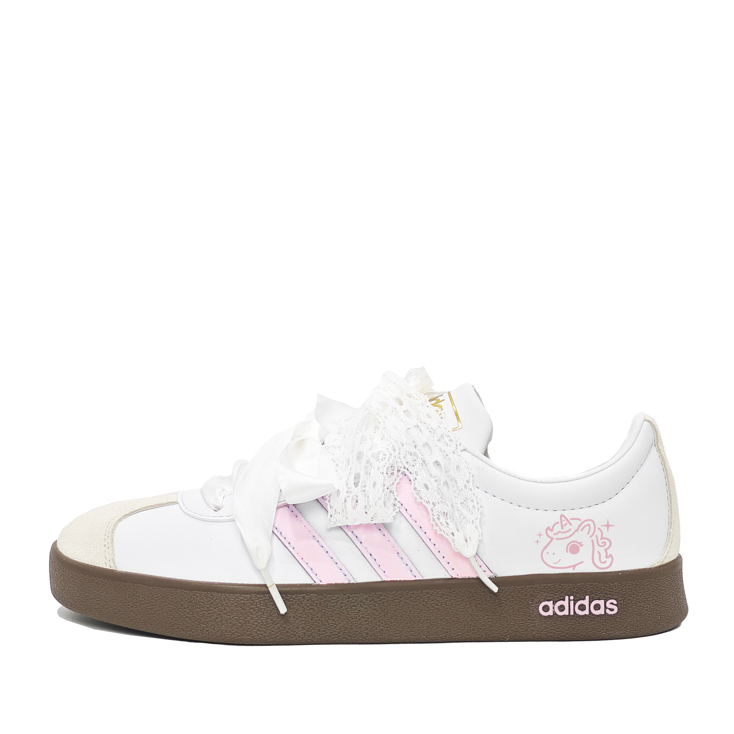

Кроссовки для скейтбординга Vl Court Classic Lucky Pony Coverage Low top Unisex Adidas, розовый