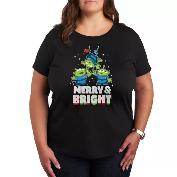 

Футболка женская "Merry and Bright" с принтом по мотивам "Истории игрушек" Disney / Pixar, черный