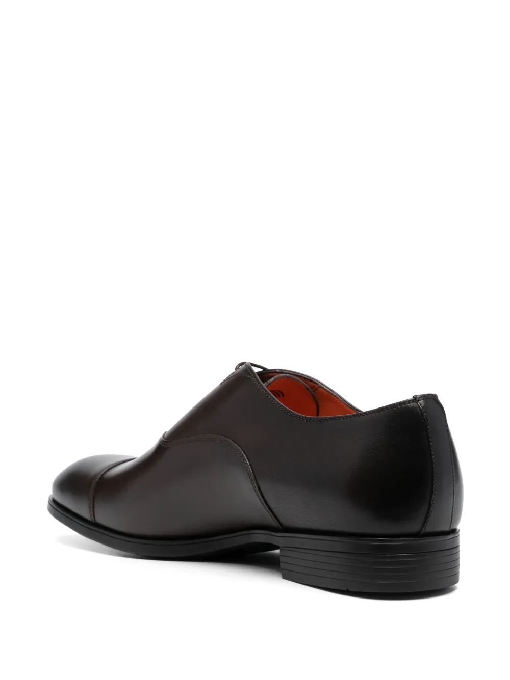 Туфли на шнуровке с миндалевидным носком Santoni, коричневый — фото 3