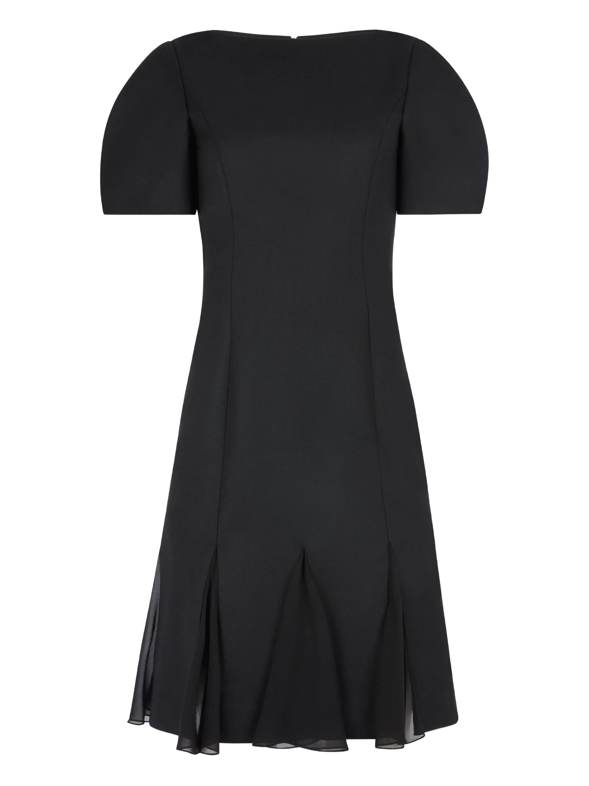 

Платье мини с короткими рукавами и баской Nina Ricci, черный