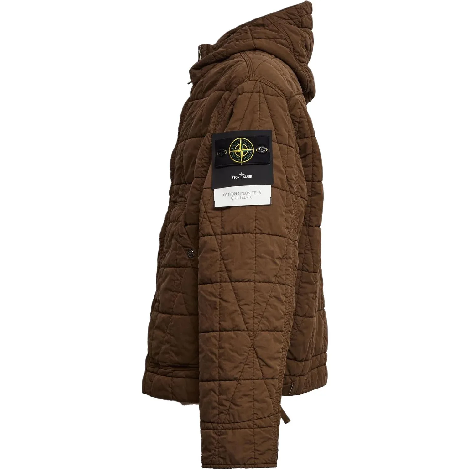 Пуховик мужской STONE ISLAND, коричневый — фото 4