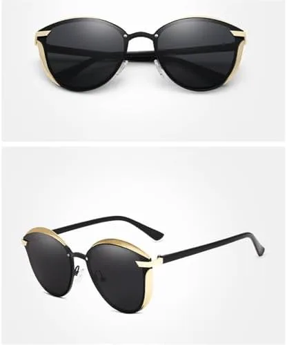 

Поляризованные солнцезащитные очки 2024 года для женщин. Элегантные солнцезащитные очки для дам с защитой UV400. Модные очки в форме «кошачьего глаза» MTZJH, C03 Blue