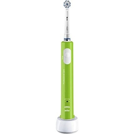 

Электрическая зубная щетка Oral-B Junior для детей от 6 лет с мягкой щетиной и таймером, дизайн Braun, 1 шт., зеленая