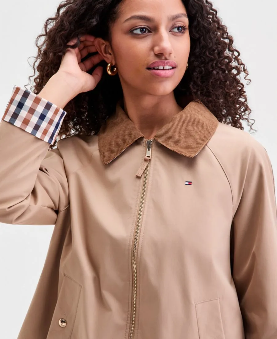 Женская куртка в стиле "амбарная" с вельветовым воротником Tommy Hilfiger, Camel — фото 3