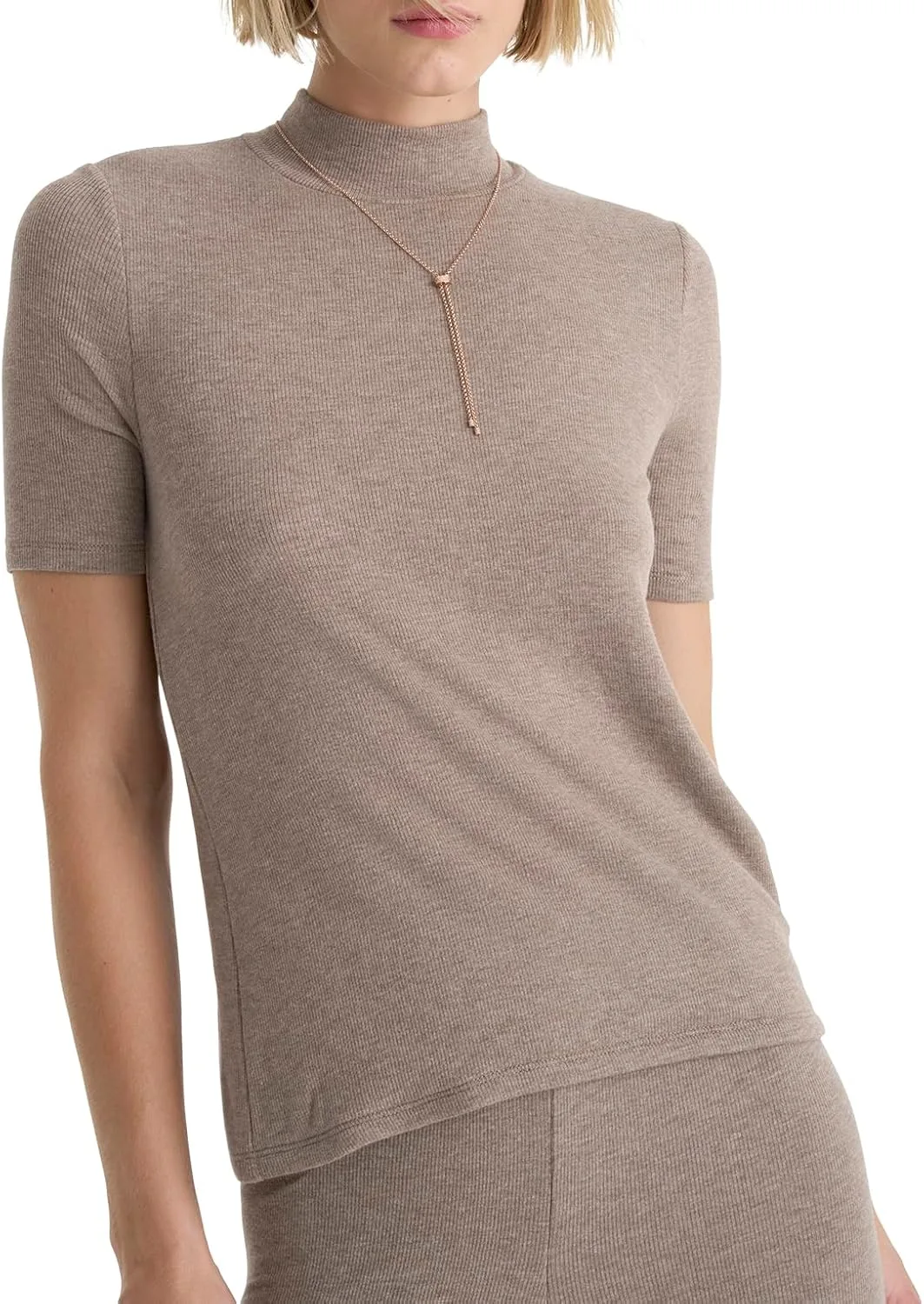 

Anthony Thomas Melillo Женская футболка Mock Neck из модального риба