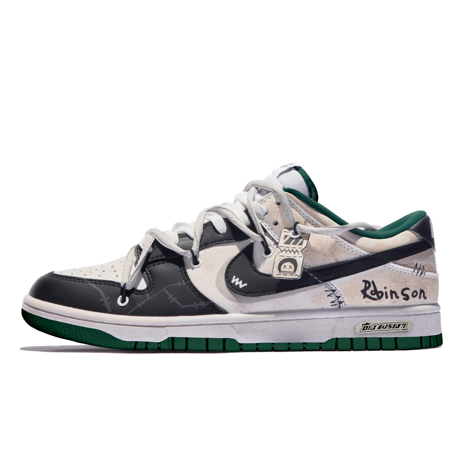

Кроссовки Nike Dunk Skateboarding Shoes Women's Low-top White/black, черный/белый