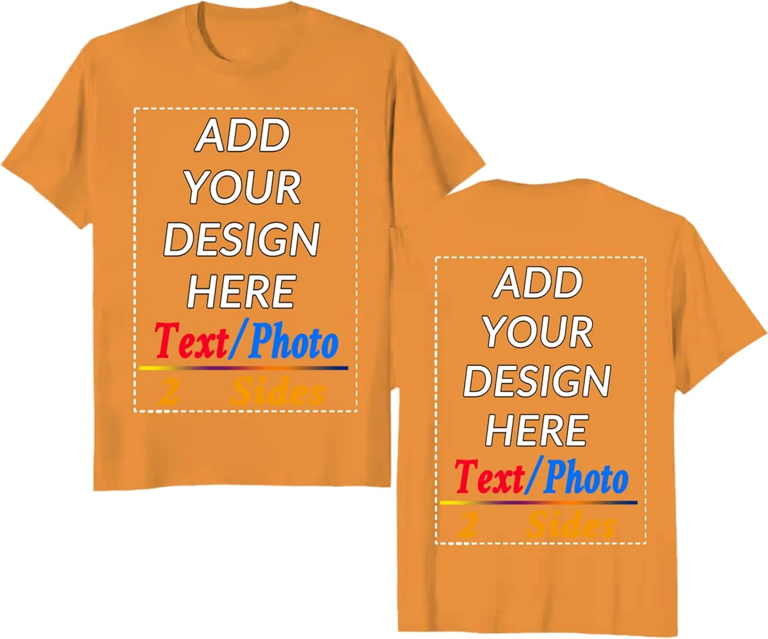 

Футболка Custom T Shirts 100% Cotton с принтом на 2 стороны PIUTH