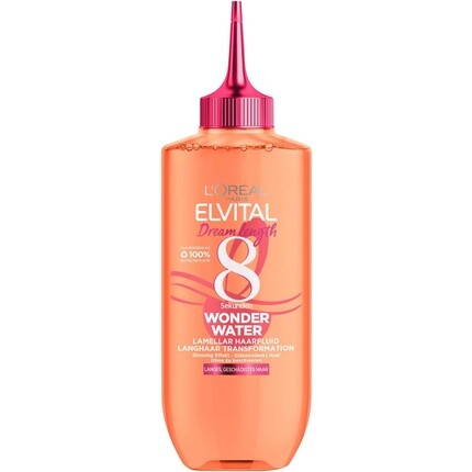 

L'Oréal Paris Elvital Средство для гладких волос Без силикона Нет времени реакции на смывание Dream Длина 8 секунд Wonder Water Ламеллярный флюид для волос 200 мл, Оранжевый, L'Oréal Paris Elvital Средство для гладких волос Без силикона Нет времени реакци
