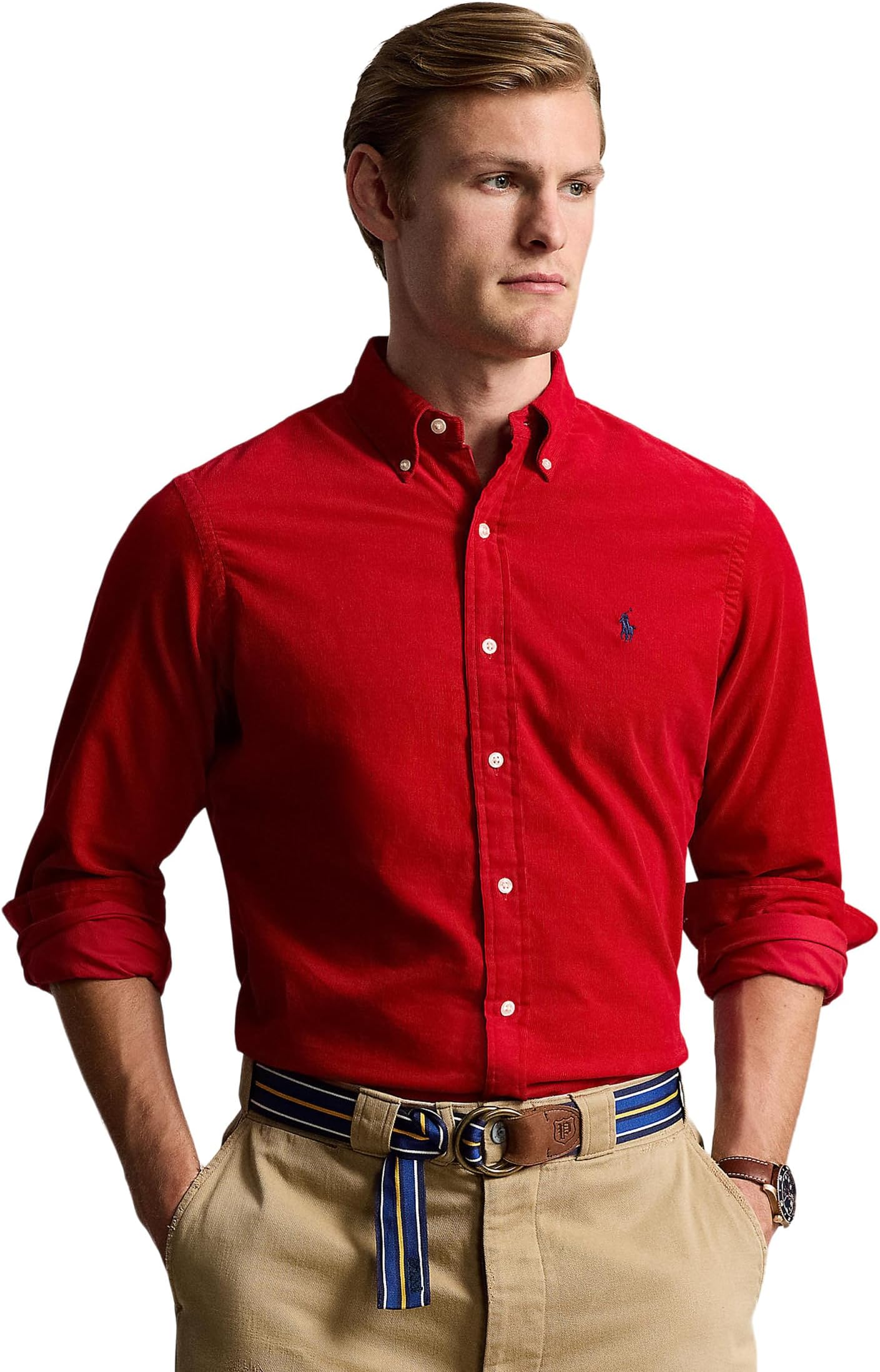 

Рубашка Polo Ralph Lauren Classic Fit Corduroy Shirt, цвет Martin Red