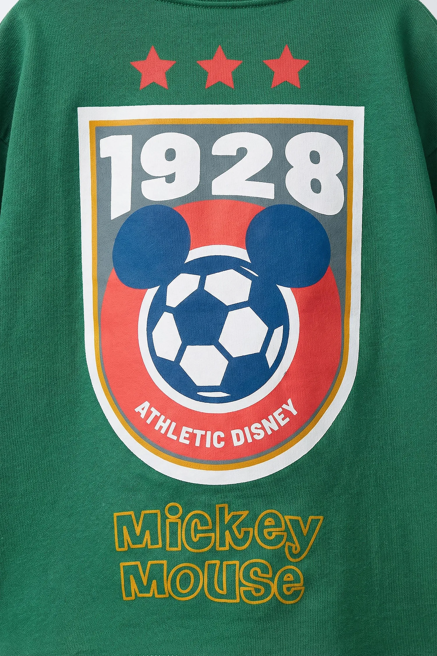 Футболка с изображением микки мауса disney Zara, зеленый — фото 4