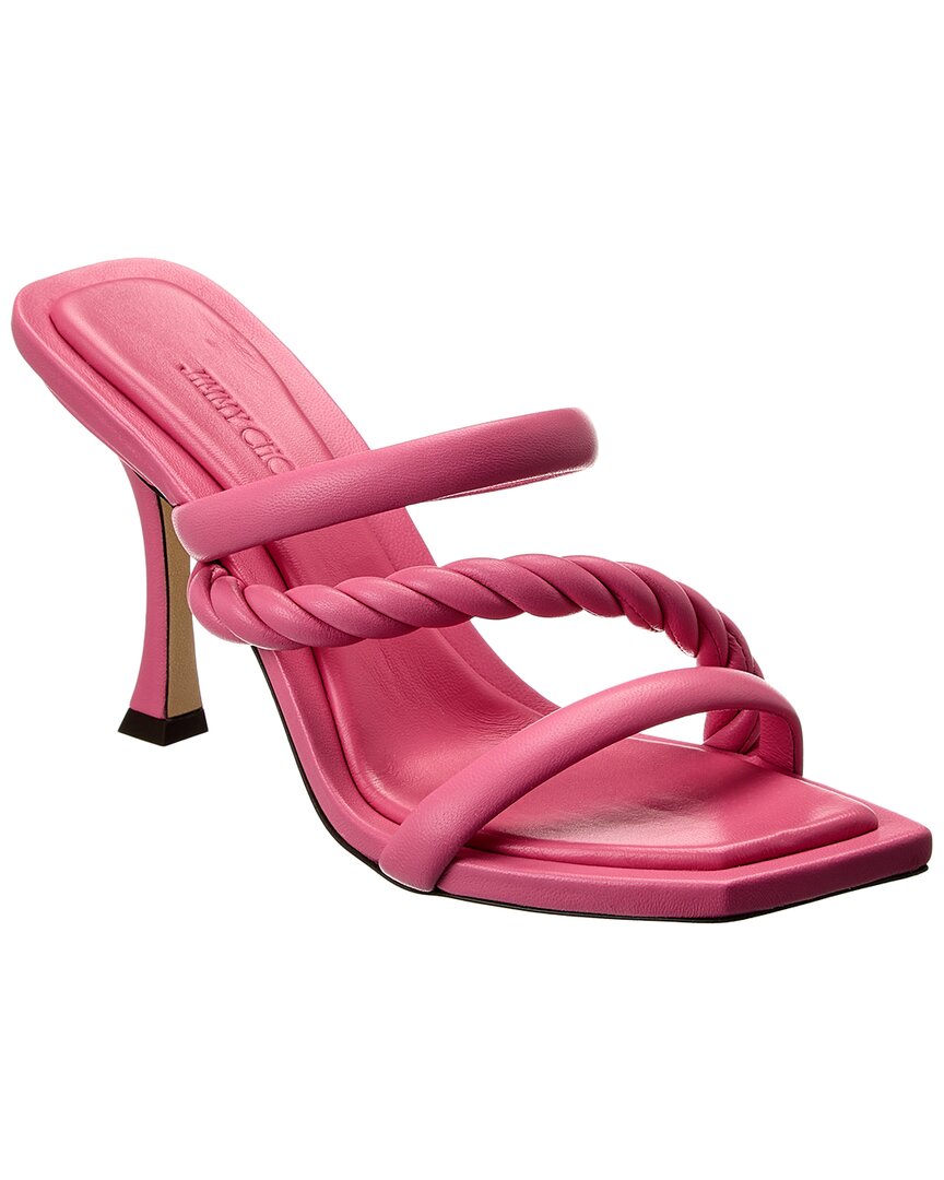 Кожаные сандалии Jimmy Choo Diosa 90, розовый