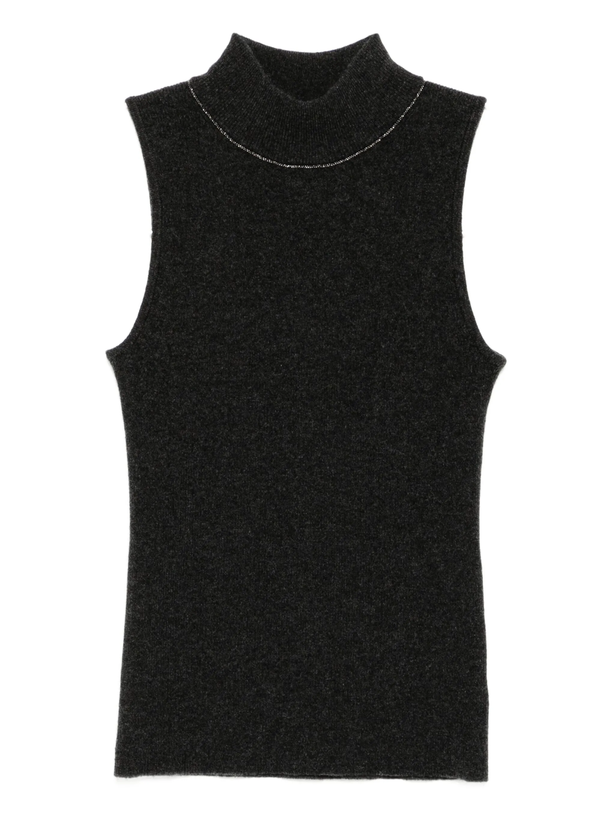 

Топ с металлическим декором N.Peal, серый