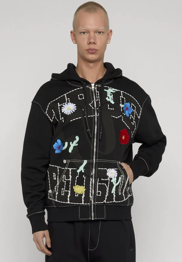 

Толстовка с логотипом big t на молнии True Religion, Jet Black, Черный, Толстовка с логотипом big t на молнии True Religion, Jet Black