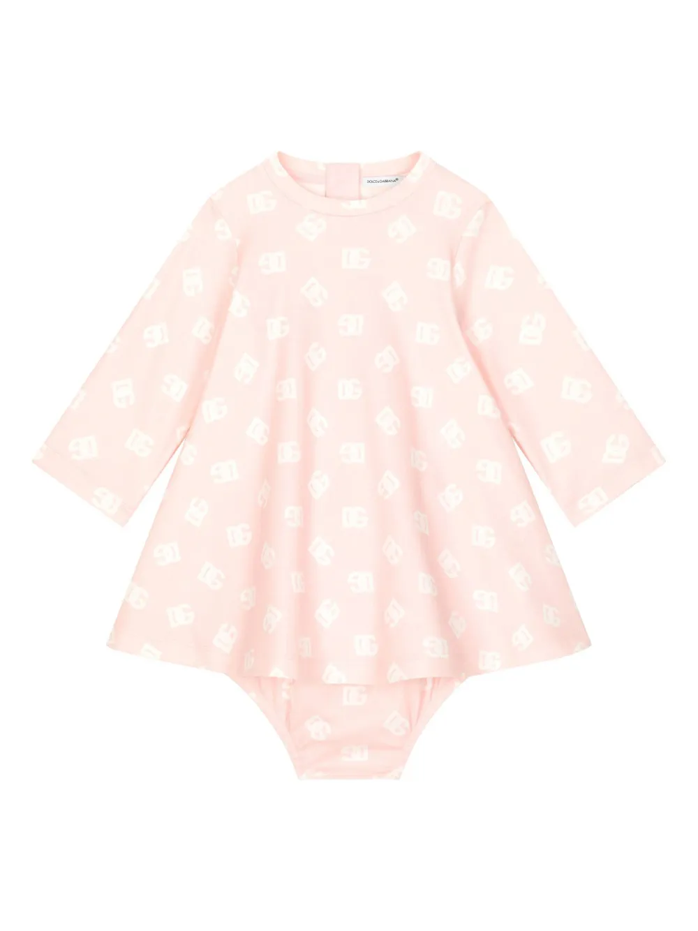 

Платье с логотипом Dolce & Gabbana Kids, розовый